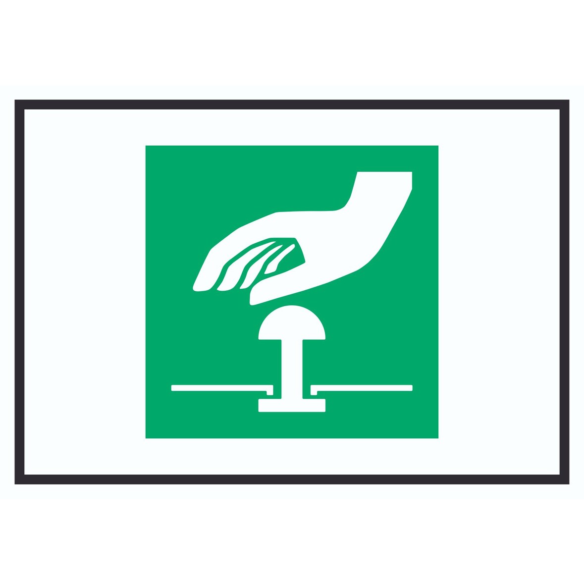 Not-Halt-Knopf Symbol A4 (210x297mm) Schild