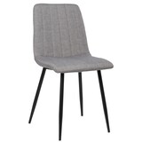 thumbnail of DELUKE® Stuhl LENZ Stoff - 88x45x53cm, grau, Metall Gestell Stühle Esszimmerstühle Stuhl Esszimmer Esstisch Stühle Küchenstuhl
