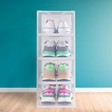 thumbnail of Pacote de 6 caixas de sapatos de plástico empilháveis e antiderrapantes Max Home