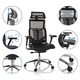 thumbnail of Sedia da ufficio / Poltrone direzionali POFIT GEN2 Tessuto in maglia nero hjh OFFICE