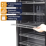 thumbnail of Sommertal Kühlschrank GK 100– Leiser Getränkekühlschrank mit LED, Touchscreen & Schloss kleiner Flaschenkühlschrank schwarz 100L