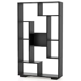 thumbnail of Helloshop26 - Modernes geometrisches Bücherregal 70 x 20 x 120 cm mit 11 offenen Regalböden und elegantem Design aus schwarzem Holz 20_0010678