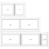 thumbnail of Soporte porta-cubetas Gastronorm sobremesa y mural 740 mm. Fabricante: Fricosmos. Referencia: 082803