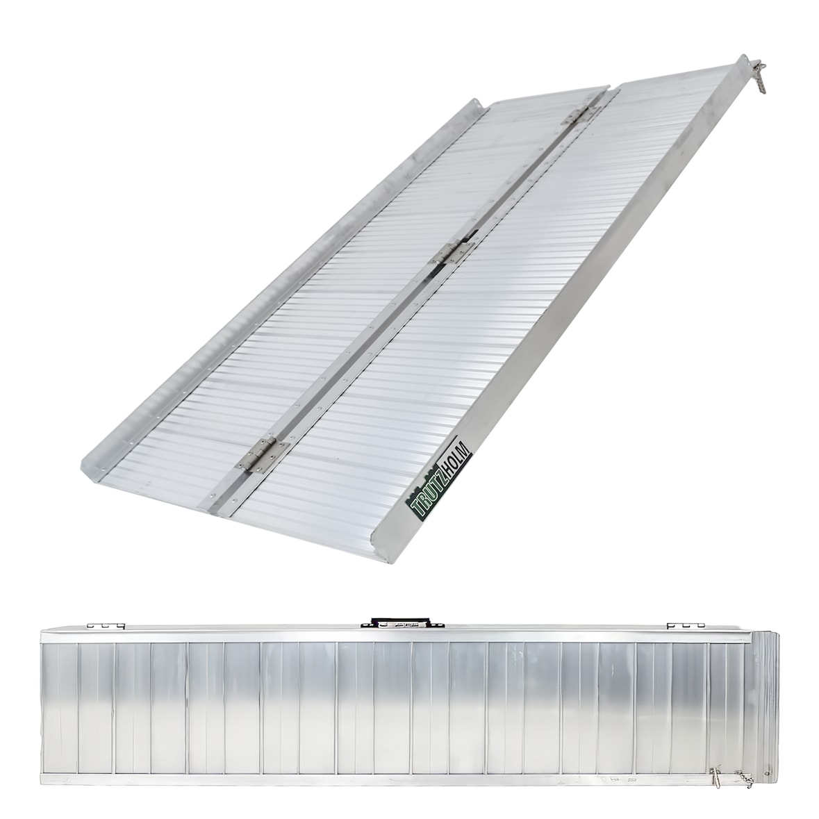 TRUTZHOLM Rollstuhlrampe klappbar 152 cm Traglast 272 kg Alu geriffelt Auffahrrampe Kofferrampe