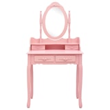 thumbnail of vidaXL Schminktisch-Set mit Hocker Rosa 75x69x140 cm Paulownia-Holz