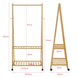 thumbnail of Helloshop26 - Bamboe kledingrek op wielen 70 x 43 x 152 cm 03_0008146