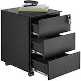 thumbnail of tectake Cajonera con ruedas Magna con 3 cajones y cerradura  Negro
