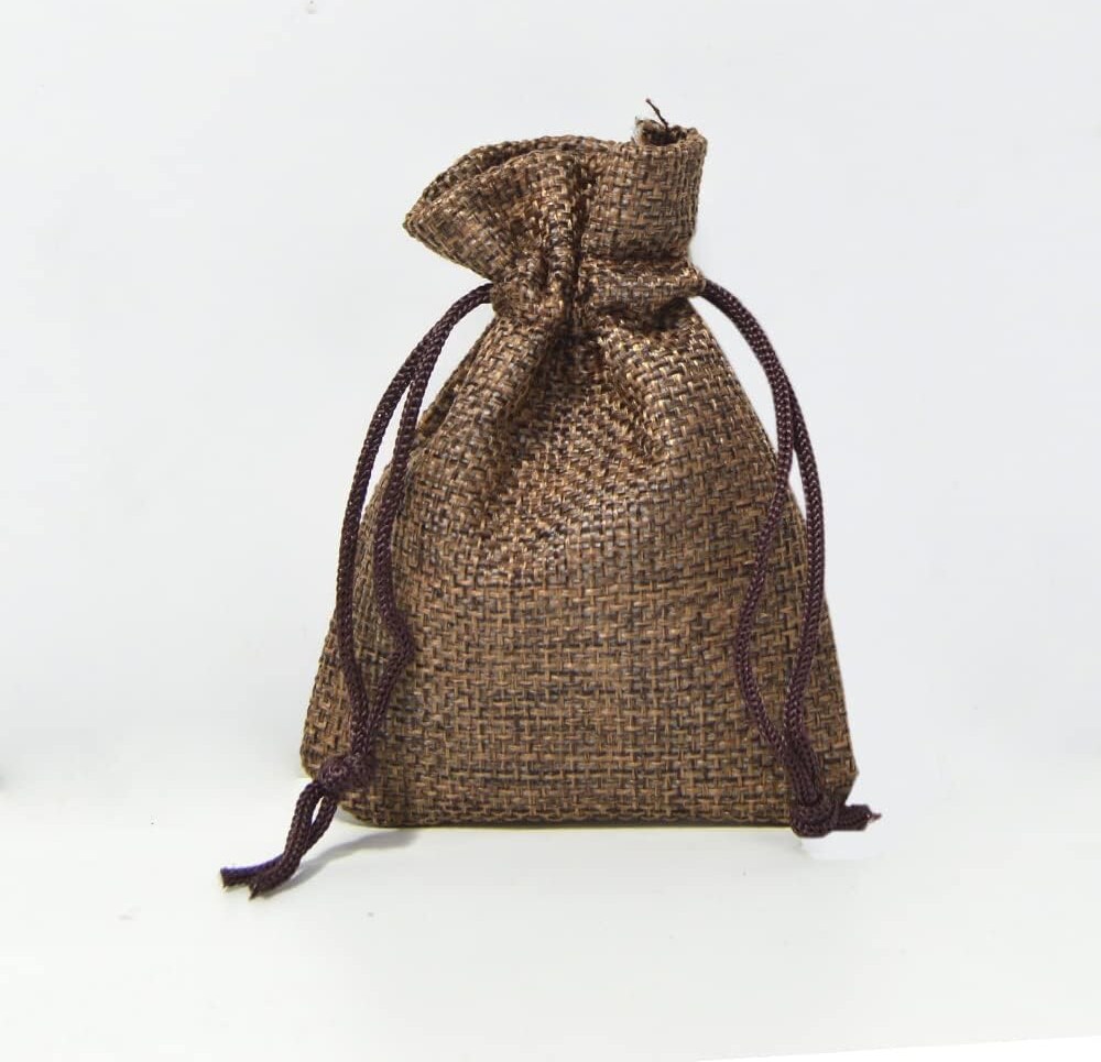 Jutebeutel Schokoladenbraun 10 x 14 cm (20er Pack)