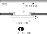 thumbnail of Paulmann VariFit LED Einbaupanel Veluna Edge IP44 eckig 120x120mm 650lm 4000K Weiß  79936