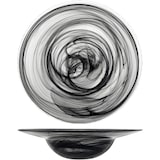 thumbnail of H&H Confezione 6 Piatti Pasta Alabastro Vetro, Nero, Cm 23.5