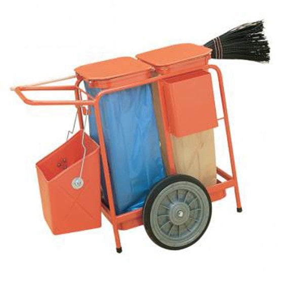 Carro de limpieza marca jami. Carro de limpieza con dos soportes para saco 120lt