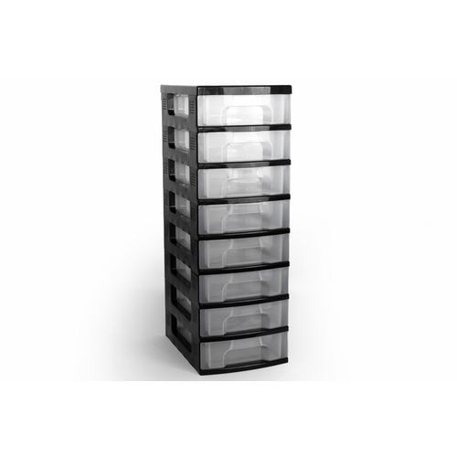 Really Useful Box Kunststoff Archivbox 56 L Schwarz, Transparent 35 x 40 x 8,5 cm