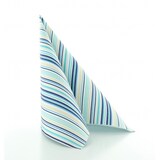 thumbnail of Sovie HOME Serviette Stefano in Blau aus Linclass® Airlaid 40 x 40 cm, 12 Stück - Streifen