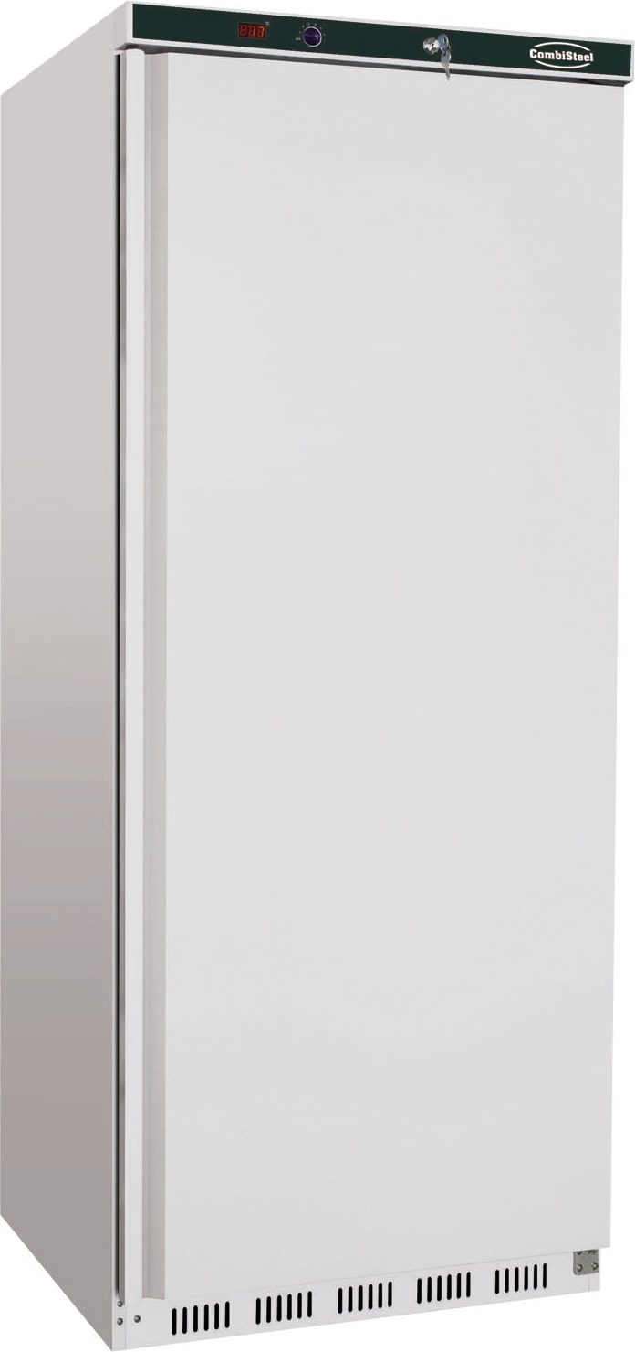 Kühlschrank FOSSA | 1x abschließbare Tür | 350 Liter, HxBxT 185x60x58,5cm | +2/+8°C | Weiß | + CHEFGASTRO Geschirrtuch