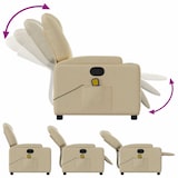 thumbnail of vidaXL Massagesessel Creme Stoff