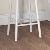 thumbnail of Mesa Alta de cozinha com Bancos Estrutura em Aço Estilo Industrial Mesa Alta para Sala de Jantar Natural e Branca