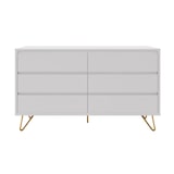 thumbnail of SalesFever Ladekast breed | 6 laden uittrekbaar | poten metaal met messinglegering | B 120 x D 40 x H 70 cm | wit