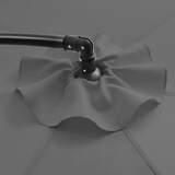 thumbnail of tectake parasol brazo articulado giratorio 360 poliester impermeable gris 350x350 cm resistente exterior