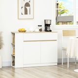 thumbnail of HOMCOM Aparador de Cozinha Aparador Branco com 2 Portas e 3 Prateleiras Abertas para Sala de Estar e Jantar 110x29,5x82 cm