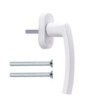 thumbnail of Fenstergriffe weiß 6 Stück Standard Aluminium Terassentürgriff außen Balkontürgriff Fenstergriffe