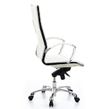 thumbnail of Sedia da ufficio / poltrona presidenziale PARMA 20 pelle crema - bianco cromo hjh OFFICE