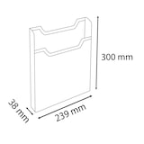 thumbnail of EXACOMPTA Espositore da parete verticale per formato A4, cod. 65158D in polistirolo cristallo. Confezione da 10 pezzi.