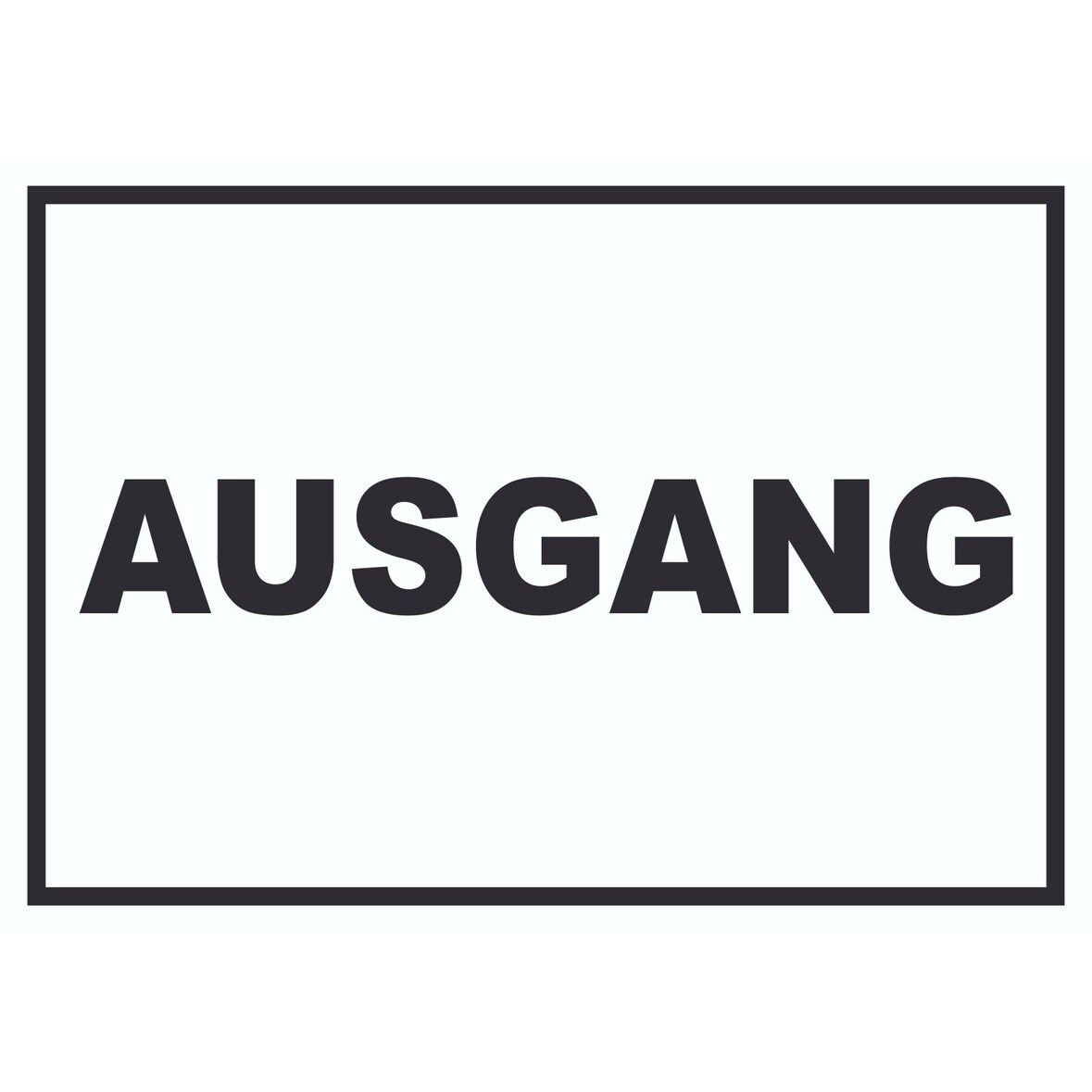 Ausgang Schild A2 (420x594mm)