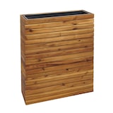 thumbnail of Caixa para plantas HWC-L21, vaso de flores para canteiros elevados, quadrado 77x63x23cm madeira de acácia para exterior com certificação MVG, castanho