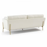 thumbnail of Sofá de 3 plazas en tela bouclette color crudo