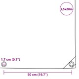 thumbnail of vidaXL Dekzeil 650 g/m² 1,5x20 m wit