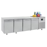 thumbnail of Gastro Edelstahl Kühltisch Kühltheke Kühlung -2/+8°C 4 Türen GN 1/1 1013 L