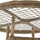 thumbnail of tectake Mesa de aluminio y ratán para jardín con tablero de cristal 91x73,5cm  Natural