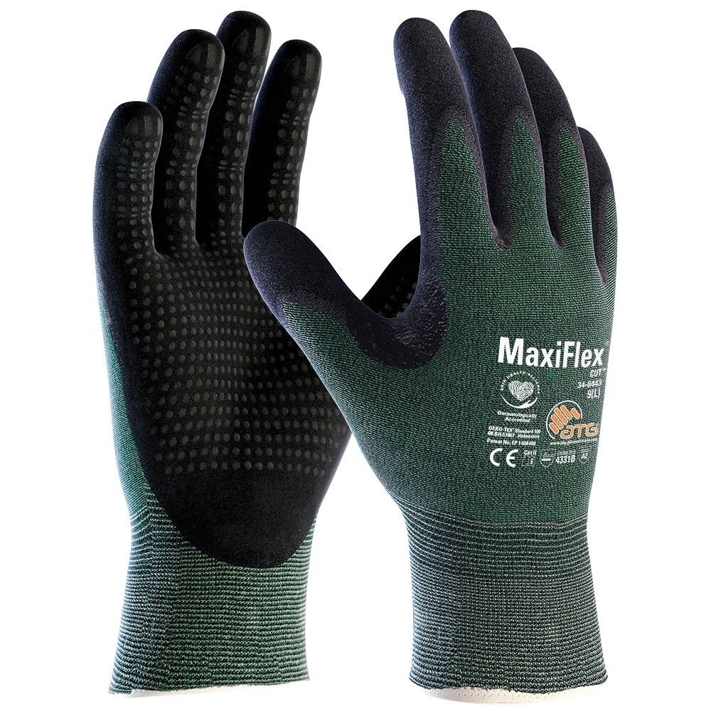 Schnittschutz-Strickhandschuhe MaxiFlex® Cut™ mit Noppen (34-8443) ATG®  - Größe 7 (S)