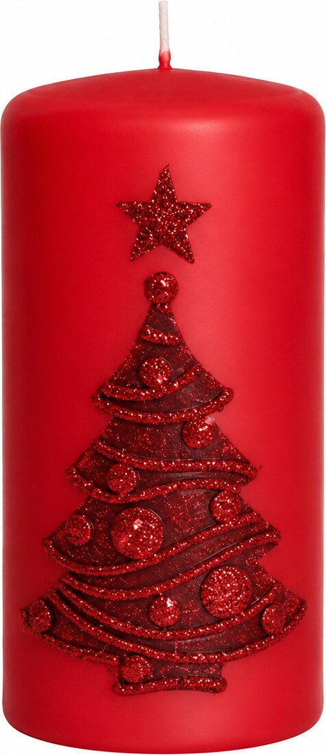 Albero Flachkopfstumpen 12x6 cm,  (Farbe: Rot), 4 Stück