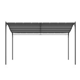 thumbnail of Pérgola de Jardín 4x3 m Cenador Montado en Pared con Toldo y 16 Orificios de Drenaje Marco de Metal y Poliéster 180 g/m² para Patio Terraza