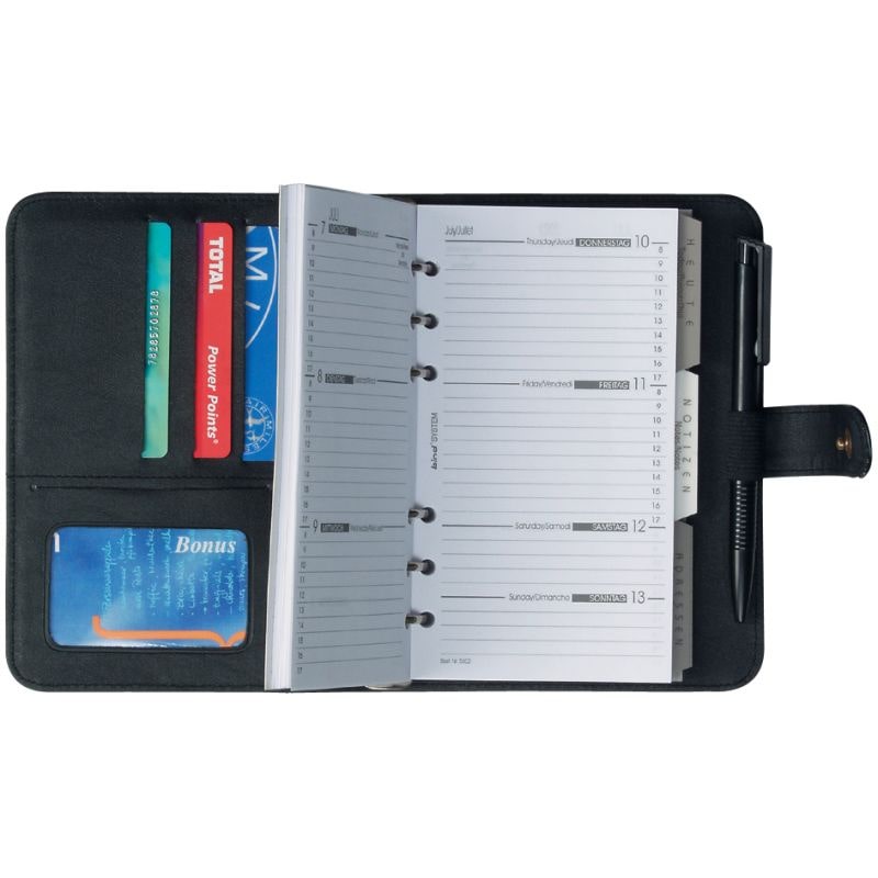 bind Terminplaner Modell 17501-1, A7, ohne Kalender, schwarz