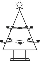thumbnail of vidaXL Metall-Weihnachtsbaum zum Dekorieren Schwarz 75 cm