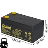 thumbnail of 12V 3,3Ah kompatibel Modellbau RC Autos Modellschiff AGM VdS