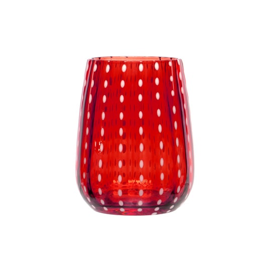 Perlage - Set 6 bicchieri acqua in vetro cl 36 rosso
