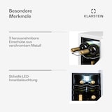 thumbnail of Klarstein Shiraz 12 Slim Uno Weinkühlschrank 32l/12Fl.Touch 85 W 5-18 °C LED Weißes Glas
