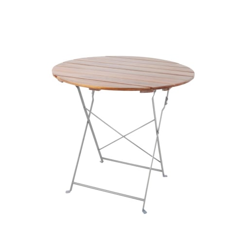Gartentisch Biergartentisch rund Balkon Gartenmöbel Akazienholz klappbar Ø80 cm