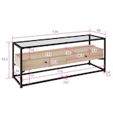 thumbnail of Lowboard Maidenhead 121,5x41,5x50,5cm - Industrial Holz hell, Eiche Sonoma