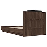 thumbnail of vidaXL Bettgestell mit Kopfteil Braun Eiche 75x190 cm Holzwerkstoff