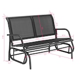 thumbnail of tectake Banc à bascule Greta 2 places 121 x 72 x 86,5 cm - noir -404599