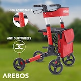 thumbnail of Deambulatore 4 ruote Rollator Anziani Terza età Ausili Disabili 136 kg Rosso