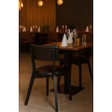 thumbnail of METRO PROFESSIONAL Silla de restaurante tapizada Alisora, set de 2 unidades, madera de haya/piel sintética, negro