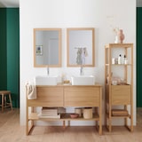 thumbnail of Miroir rectangulaire en chêne réversible 50x70cm