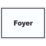 thumbnail of Foyer Schild mit Text Eingangshalle Empfangshalle waagerecht A2 Rückseite selbstklebend
