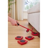 thumbnail of Set di rulli per mobili e trasporto – 5 pezzi – Rosso