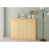 thumbnail of 90.50-25 Highboard Kommode Anrichte Kiefer Sideboard natur 3 Schubladen, 3 Türen